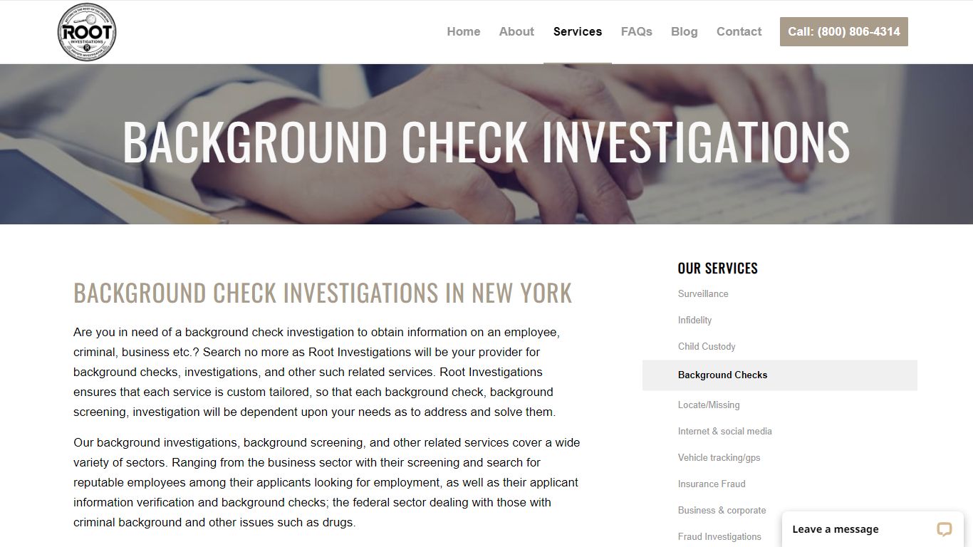 Background Check Investigations NY | Root Investigations for Records in ...